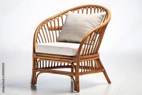 Rattan furniture on a white background