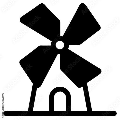 Windmill producing energy