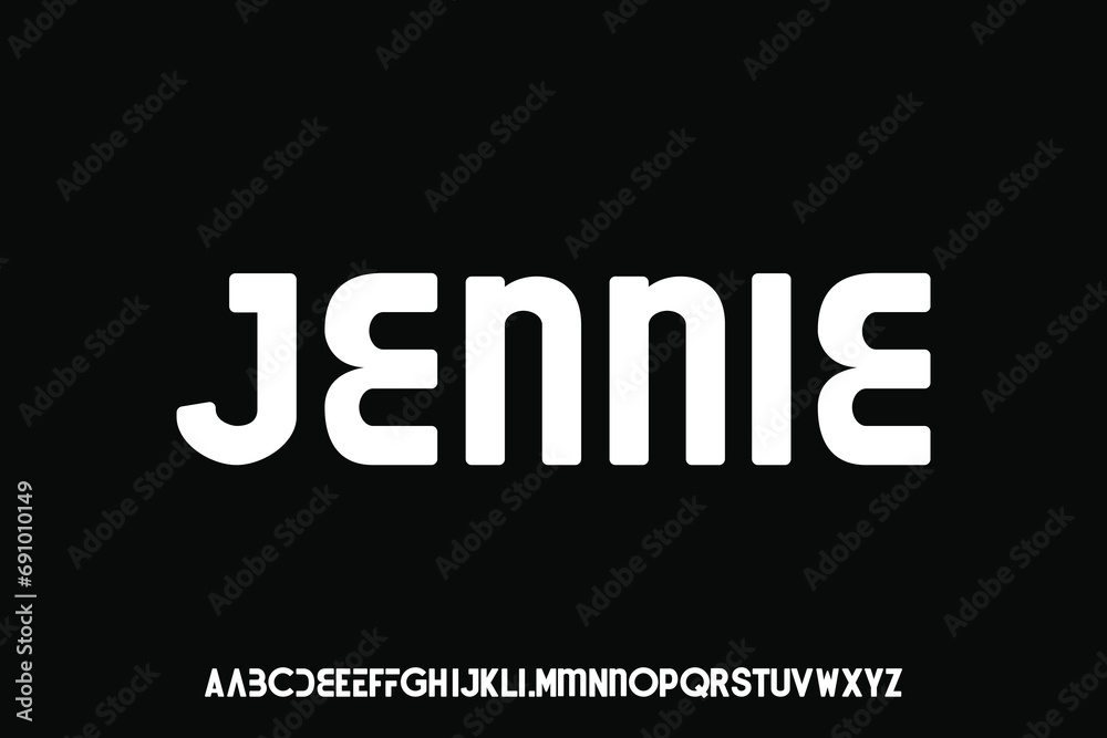 Display alphabet font vector suitable for headline, logo type and many more