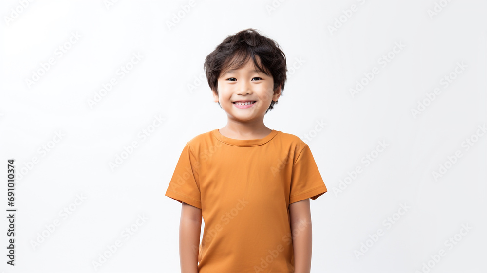 Portrait of happy asian boy isolated on white background. Portrait of happy asian boy isolated on white background.