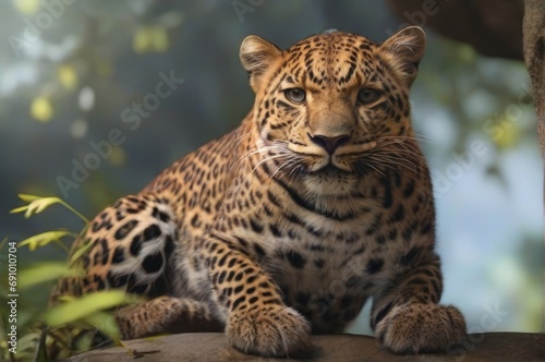 Sri Lankan Leopard  realistic  ultra HD-