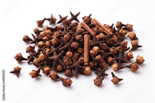 Dry cloves isolated on transparent or white background