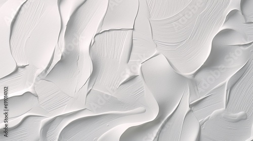 White Paint Texture Pattern. The Closeup Rough texture of the paint is white.  Wall background with plaster and stains.