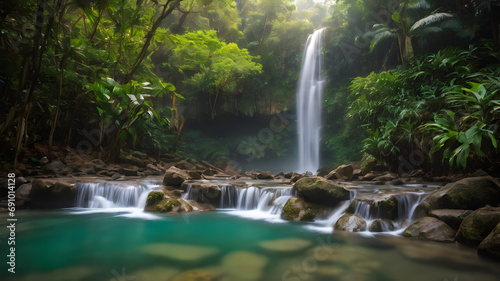 waterfall in the jungle