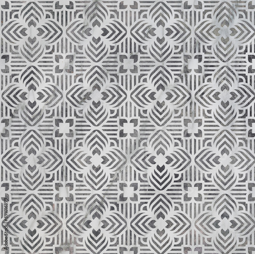 3d decorative geometric structure wallpaper background pattern, digital ceramic tile, carpet, cover. © Innovation Studio