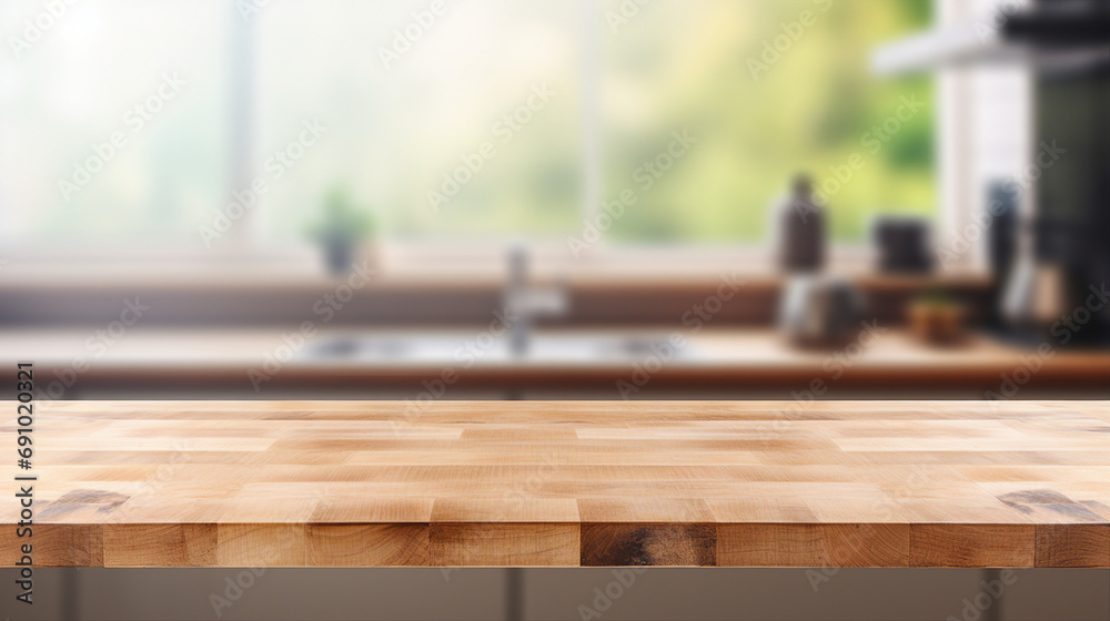 Beautiful Wooden Table Top with Empty Space - Clean Interior Design Concept for Restaurants and Cafes, Vintage Texture and Bokeh Background for Product Display. Beautiful Wooden Table Top with Empty Space - Clean Interior Design Concept for Restaurants and Cafes, Vintage Texture and Bokeh Background for Product Display.