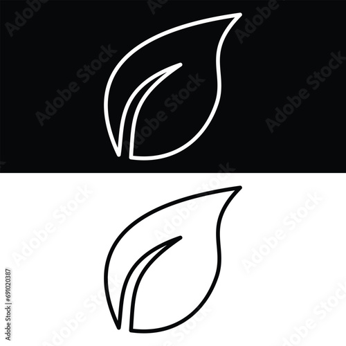 Leaf icon design, illustration design