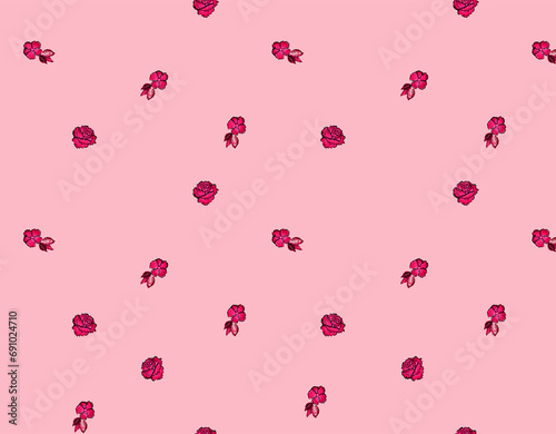 minimal rose pattern