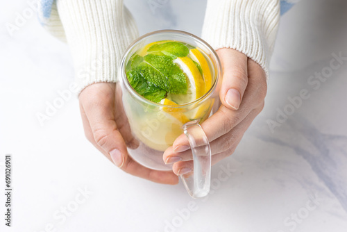 Hot brewed tea  close-up