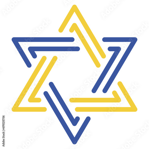 Star of David Illustration Icons