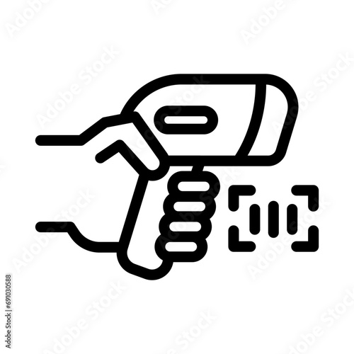 barcode scan line icon illustration vector graphic. Simple element illustration vector graphic, suitable for app, websites, and presentations isolated on white background