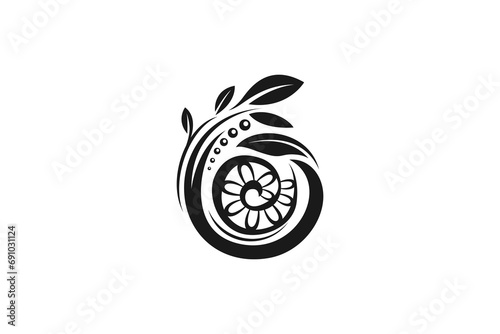 Plant fern leaf organic nature, silhouette icon symbol.