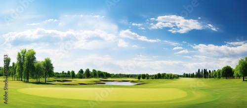 Panoramic View of Lush Golf Course