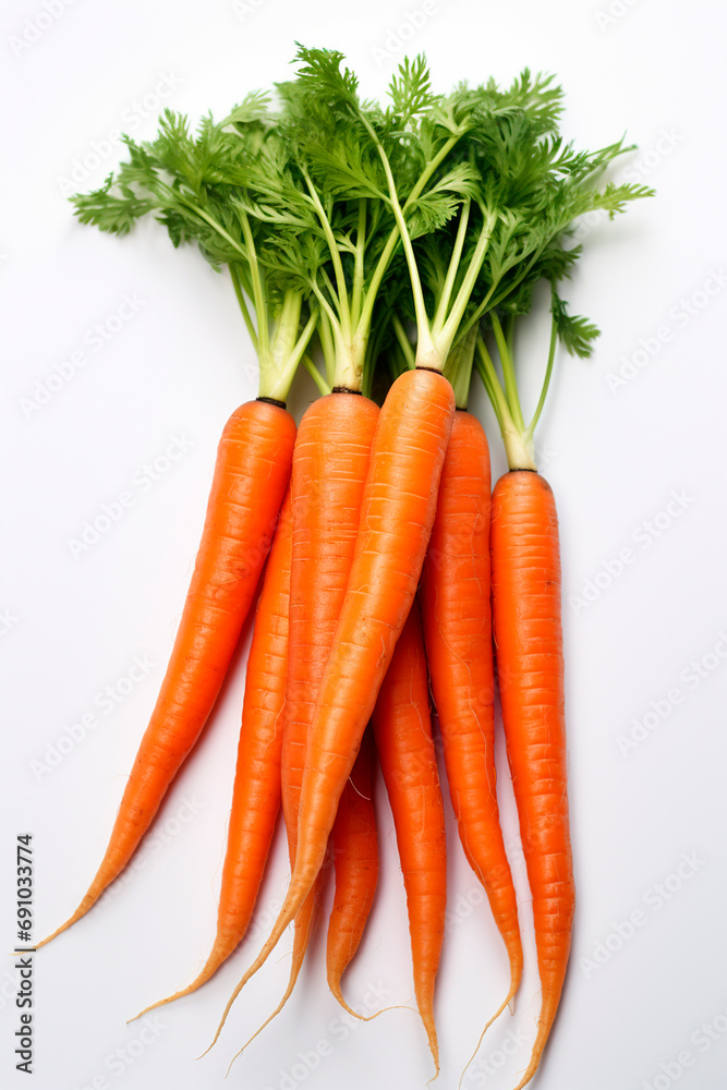 Carrot isolate on a white background. Selective focus. Carrot isolate on a white background. Selective focus.