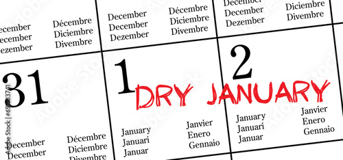 Dry january, that is an annual alcohol free month after the new year holiday. No alcohol during this. Stop drinking or alcohols drink. People to abstain from alcohol for the month of January.