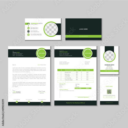 Modern creative corporate business branding identity design template