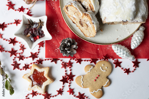 christmas cookies and christmas decorations