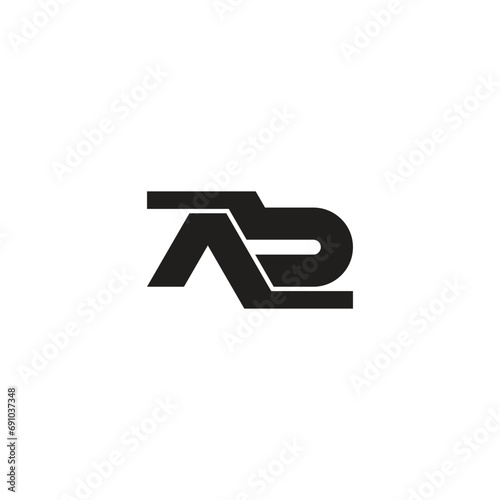 letter ab abstract roof simple goemetric logo vector
