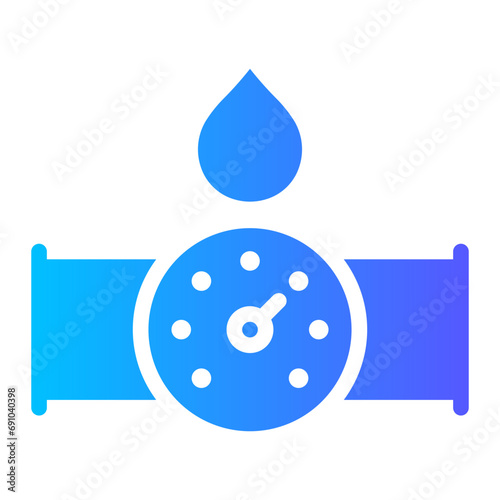 water meter gradient icon