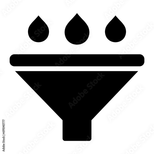 funnel glyph icon