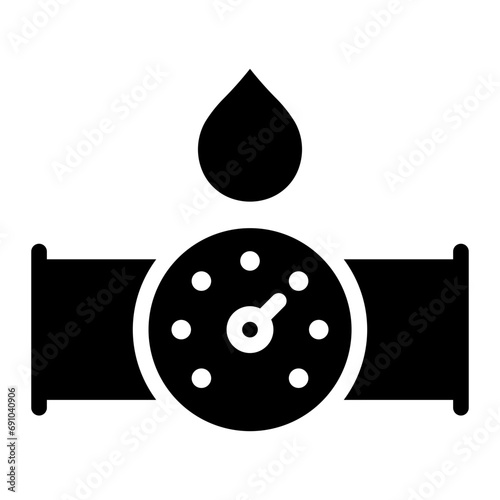 water meter glyph icon