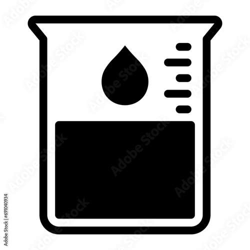 beaker glyph icon