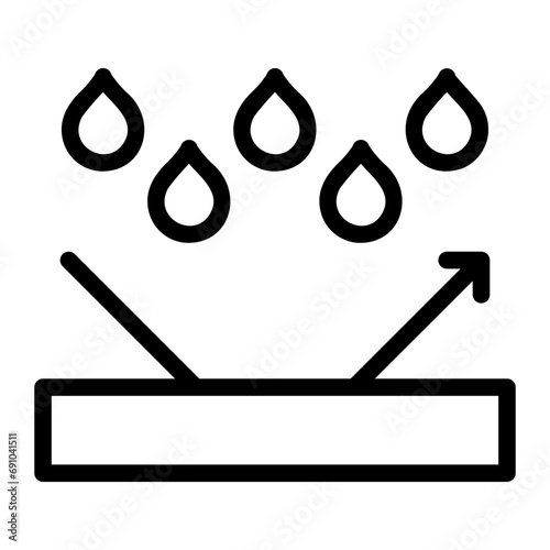 water resistant line icon