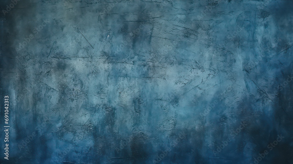 Dark blue grunge textured background. Rough grainy concrete wall surface texture. Dark blue rough close-up surface backdrop