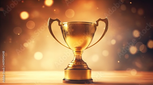 Golden trophy. Generative AI