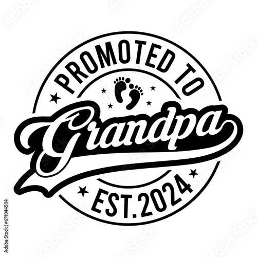 Promoted To Grandpa Est.2024 SVG