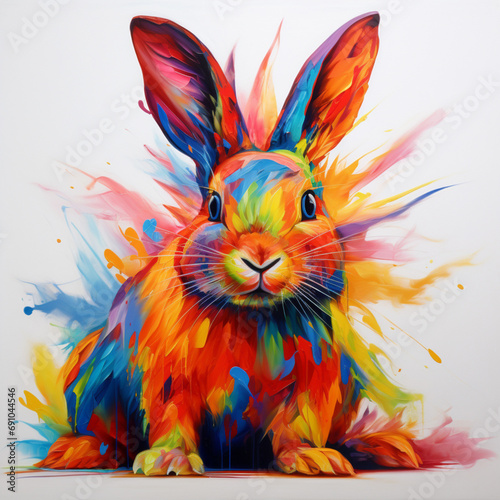 colorful easter bunny 