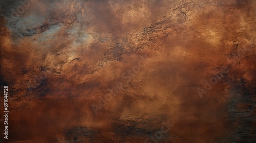 Rusty copper texture. Generative AI photo