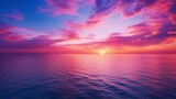 Tranquil Sunset over the Sea generated by AI tool