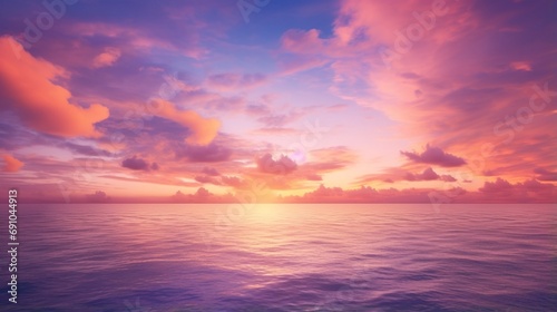 Tranquil Sunset over the Sea generated by AI tool © Aqsa