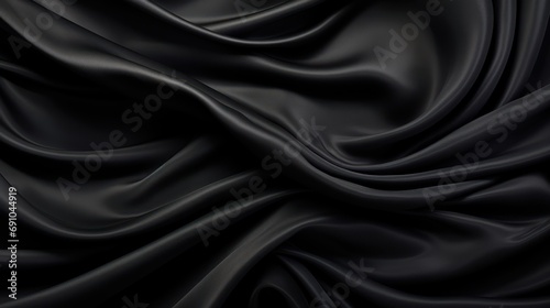Black satin fabric, in the style of flowing surrealism, monochromatic depth, high quality photo, minimalistic sophistication, resin, monochromatic masterpieces, les nabis