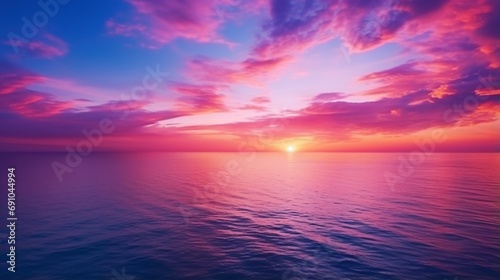 Tranquil Sunset over the Sea generated by AI tool