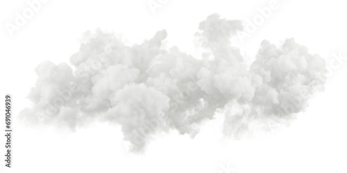 Isolate soft clouds flying on transparency backgrounds 3d rendering png