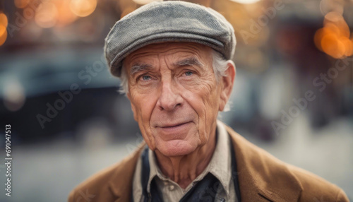 Elderly man outdoors with copy space © cobaltstock