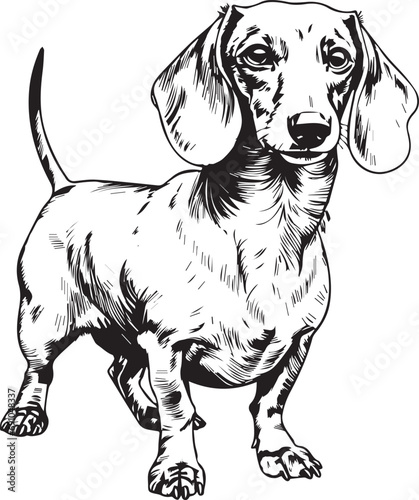illustration of a dachshund dog photo