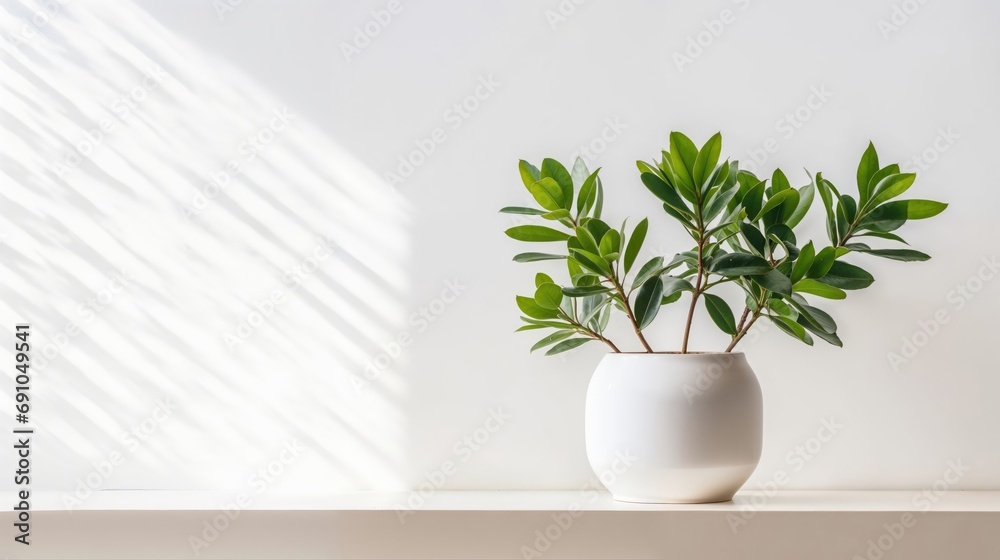 Serene Indoor Plant in White Vase