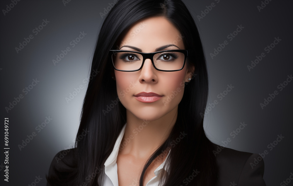 Experienced woman that is the utmost professional. Captivating gaze.
