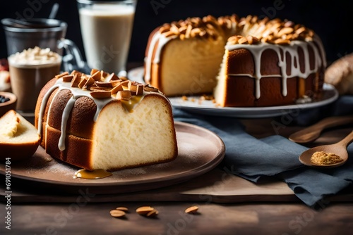 Traditional vanilla pound cake photo