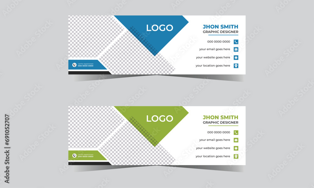 Free vector email signature design and professional business cover design template Free vector email signature design and professional business cover design template