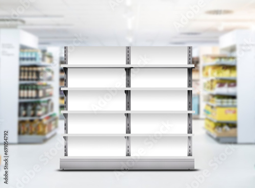 Supermarket double side display gondola