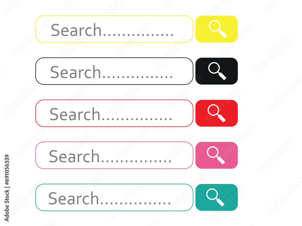 Set www search bar icons. Vector illustration isolated on white background. www search bar icon for web site, app, ui and logo. Concept search and www. Set www search bar icons. Vector illustration isolated on white background. www search bar icon for web site, app, ui and logo. Concept search and www.
