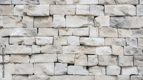 Different block of white stone on a wall, in the style of precise, weathercore, pentax 645n, bold structural designs, japanese minimalism, seamless pattern