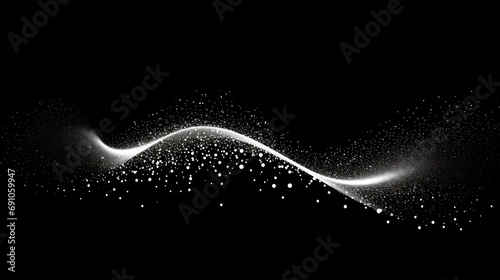 Dot wave, wave made by dots transparent background