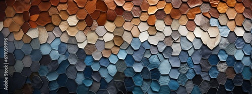A captivating abstract texture panorama composed of diverse materials and textures, resulting in a unique and tactile wallpaper photo