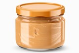 Jar of peanut butter isolated