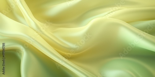 light green yellow silk fabric texture luxurious background 3d Rendering, 4k Ultra